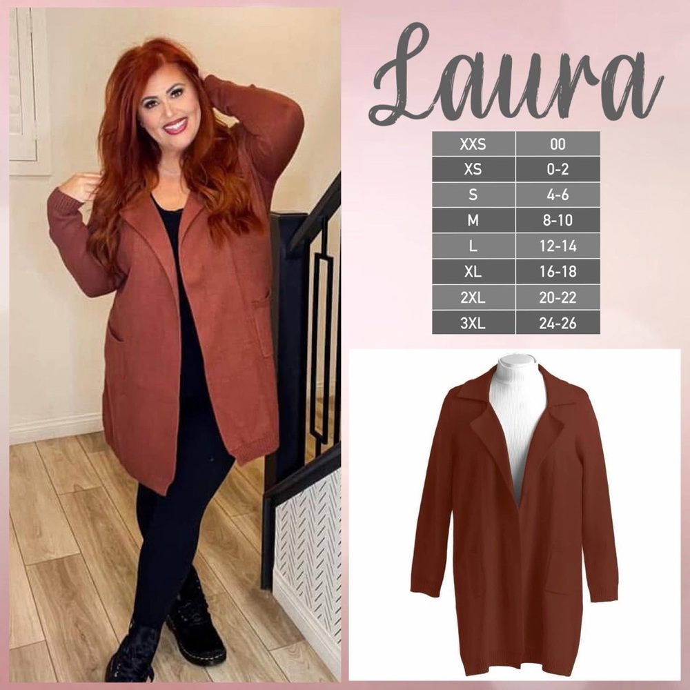LuLaRoe Brown Knit Cardigan - Picture 3 of 3